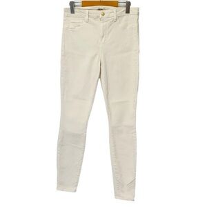 L'Agence Skinny Jeans Womens 30 Cream Off White Midrise Stretch Quiet Luxury